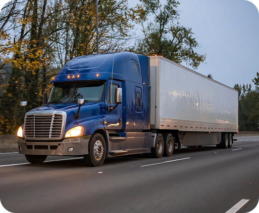 Semi-truck on highway