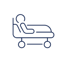 Slip and fall injury victim in hospital bed seeking compensation in Tucson, Arizona.