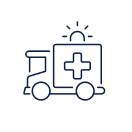 Ambulance icon representing car accident injuries and legal assistance in Tucson, Arizona.