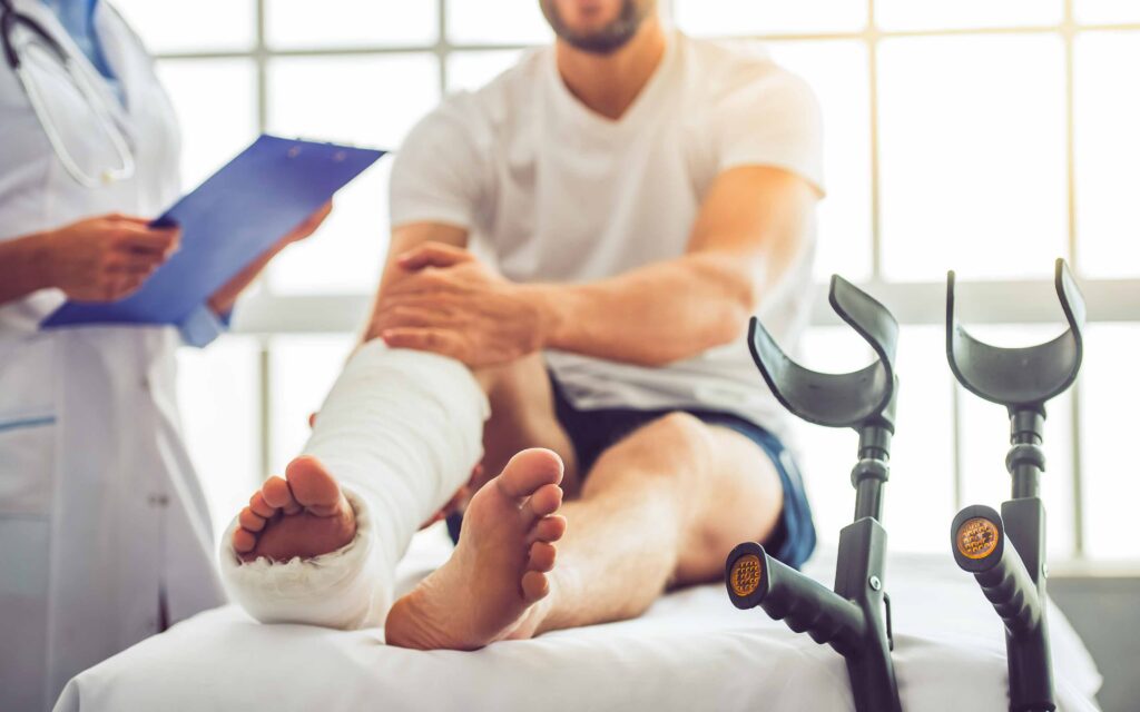 Injured person receiving medical care after an Arizona accident