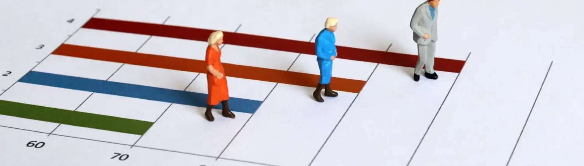 A graph with figures representing life expectancy as it relates to wrongful death