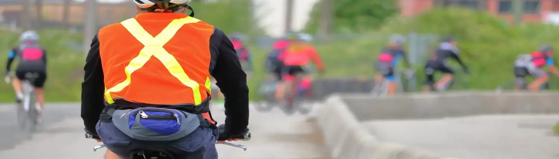 cyclists riding bicycle representing cycling safety tips