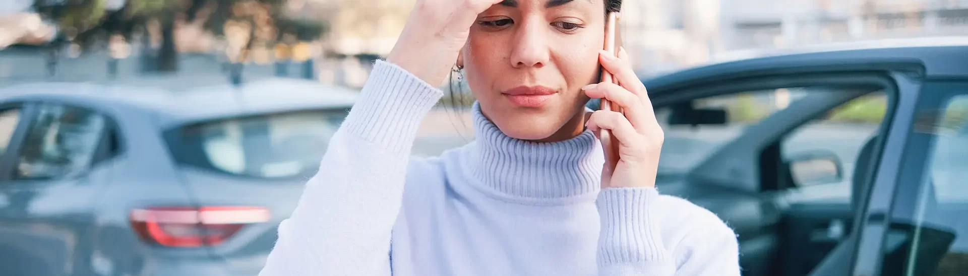 woman calling a car accident attorney